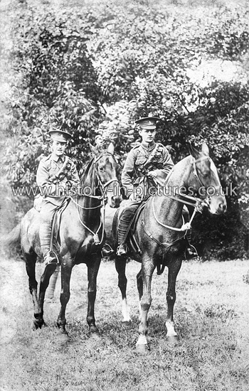 Soldiers on Horses, Chigwell, Essex 1914